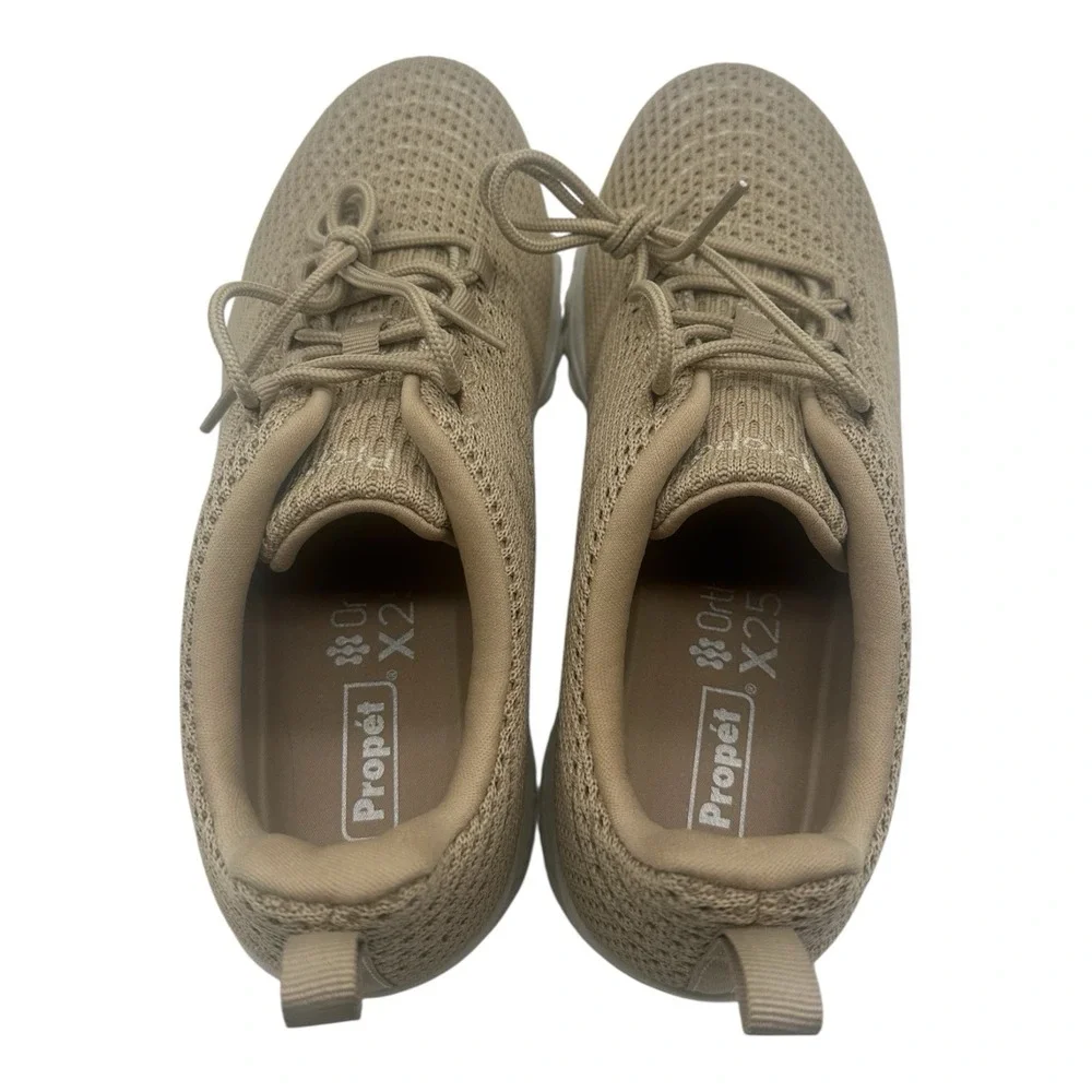 Propet Tour Knit Shoes Womens Sz 10 W(D) WIDE‎ Beige Diabetic Sneakers WAA112M